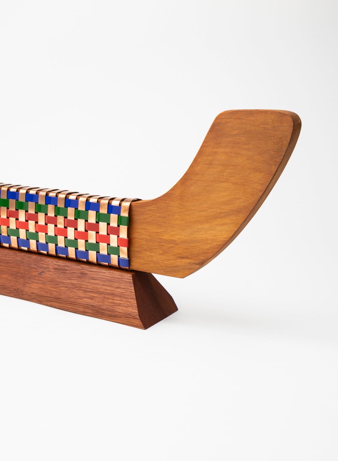 Green, Blue, Red and Copper Waka on Plinth