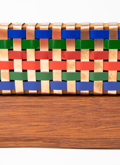 Green, Blue, Red and Copper Waka on Plinth