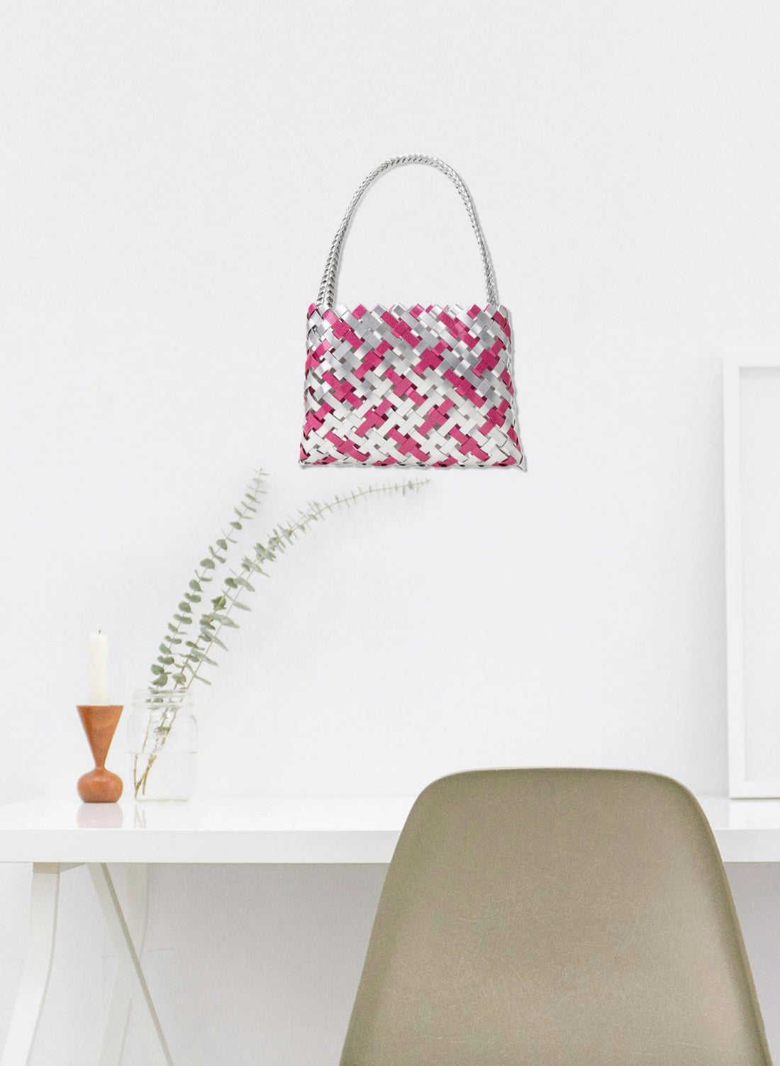Pink and Silver Aluminium Kete (12 End)