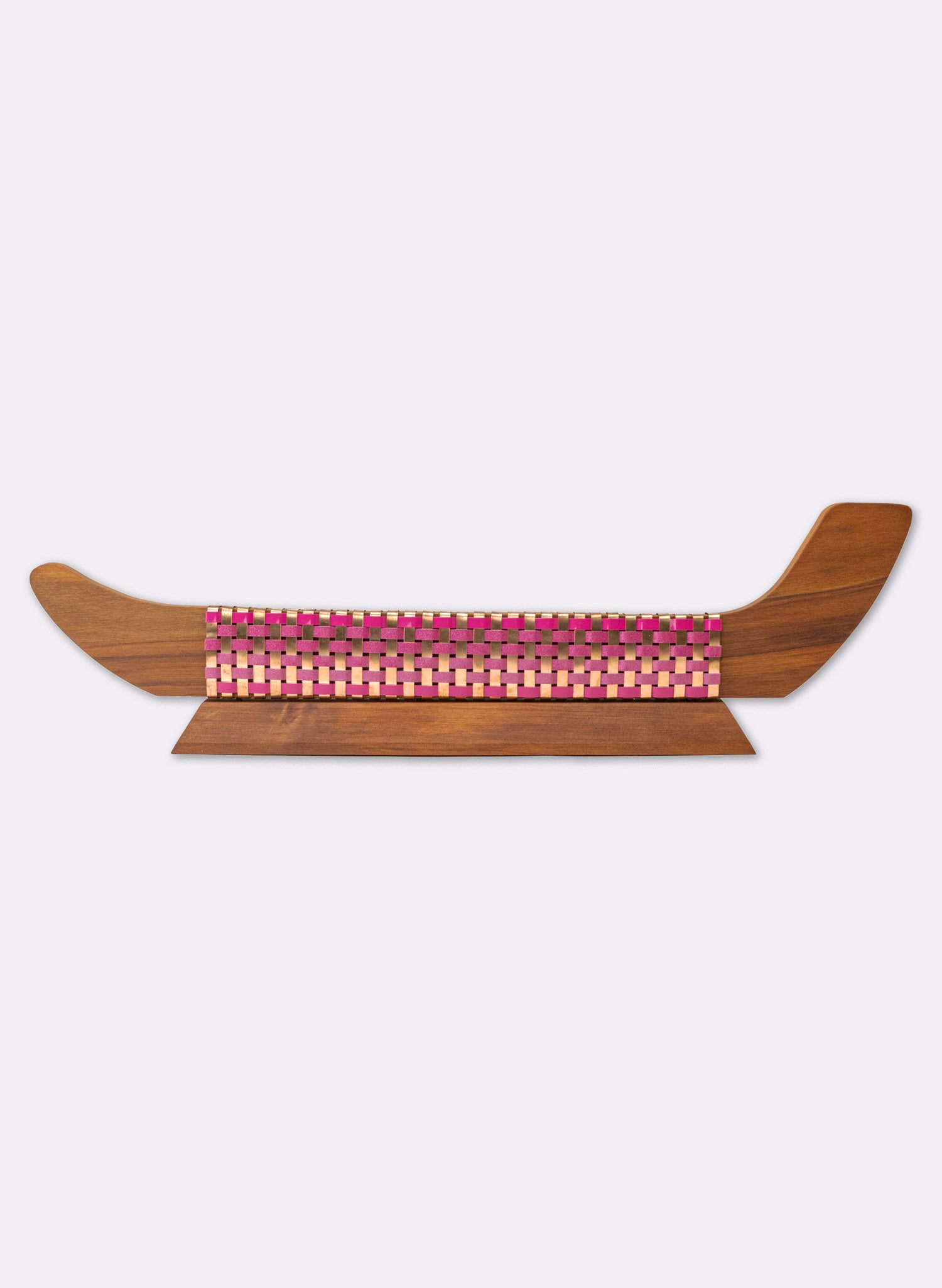 Pink Sparkle Copper Waka on Plinth