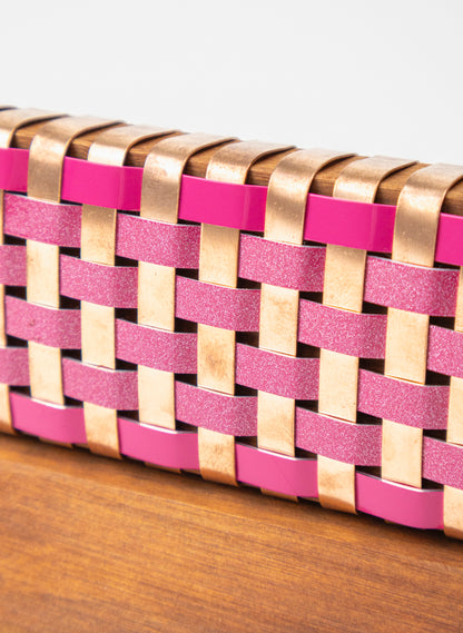 Pink Sparkle Copper Waka on Plinth