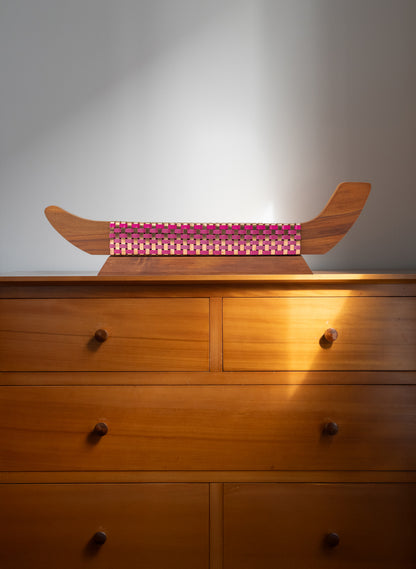 Pink Sparkle Copper Waka on Plinth