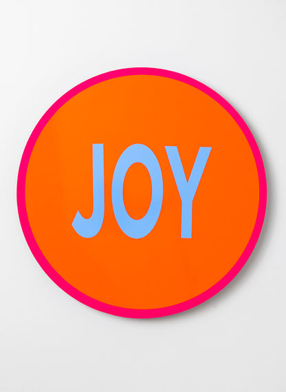 Joy (Blue on Orange) - Fluro Sign