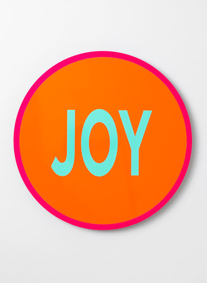 Joy (Teal on Orange) - Fluro Sign