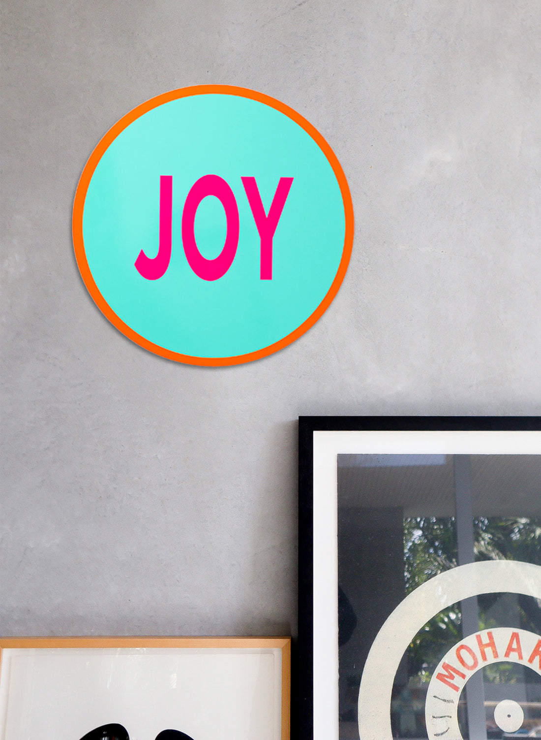 Joy (Pink on Teal) - Fluro Sign