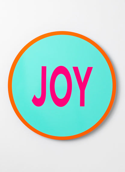 Joy (Pink on Teal) - Fluro Sign
