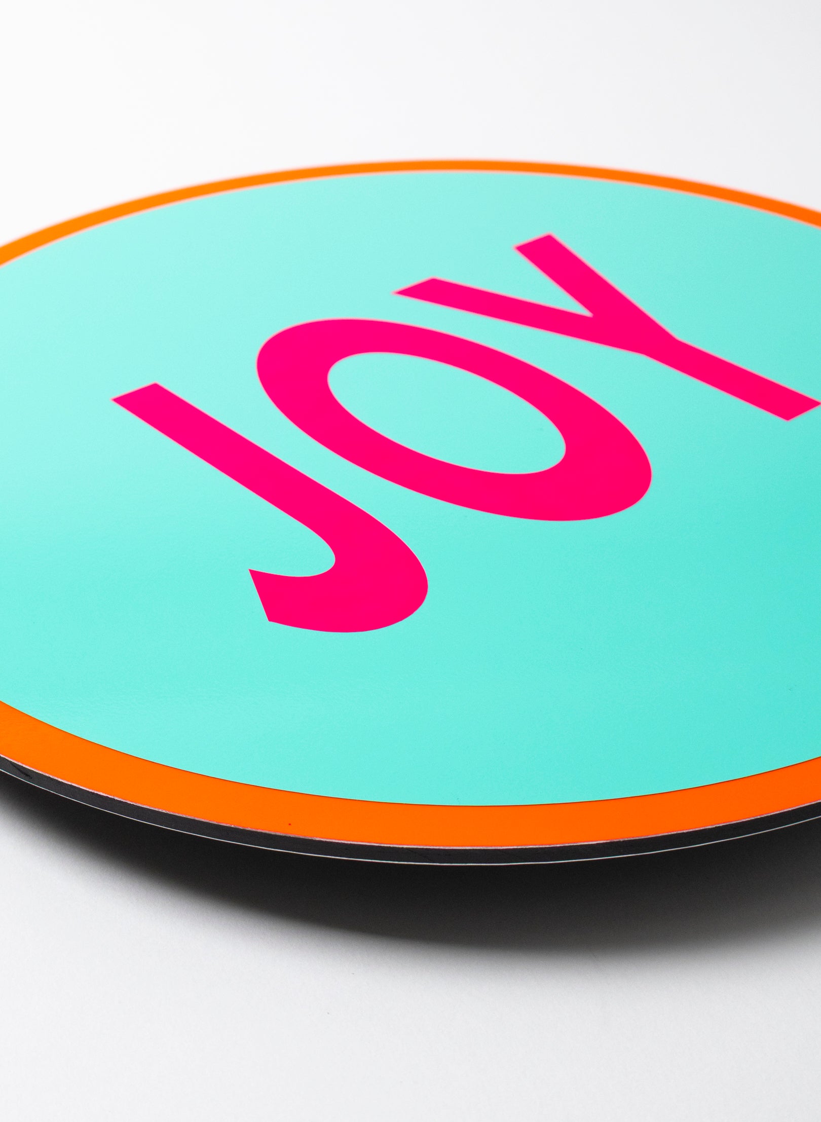 Joy (Pink on Teal) - Fluro Sign
