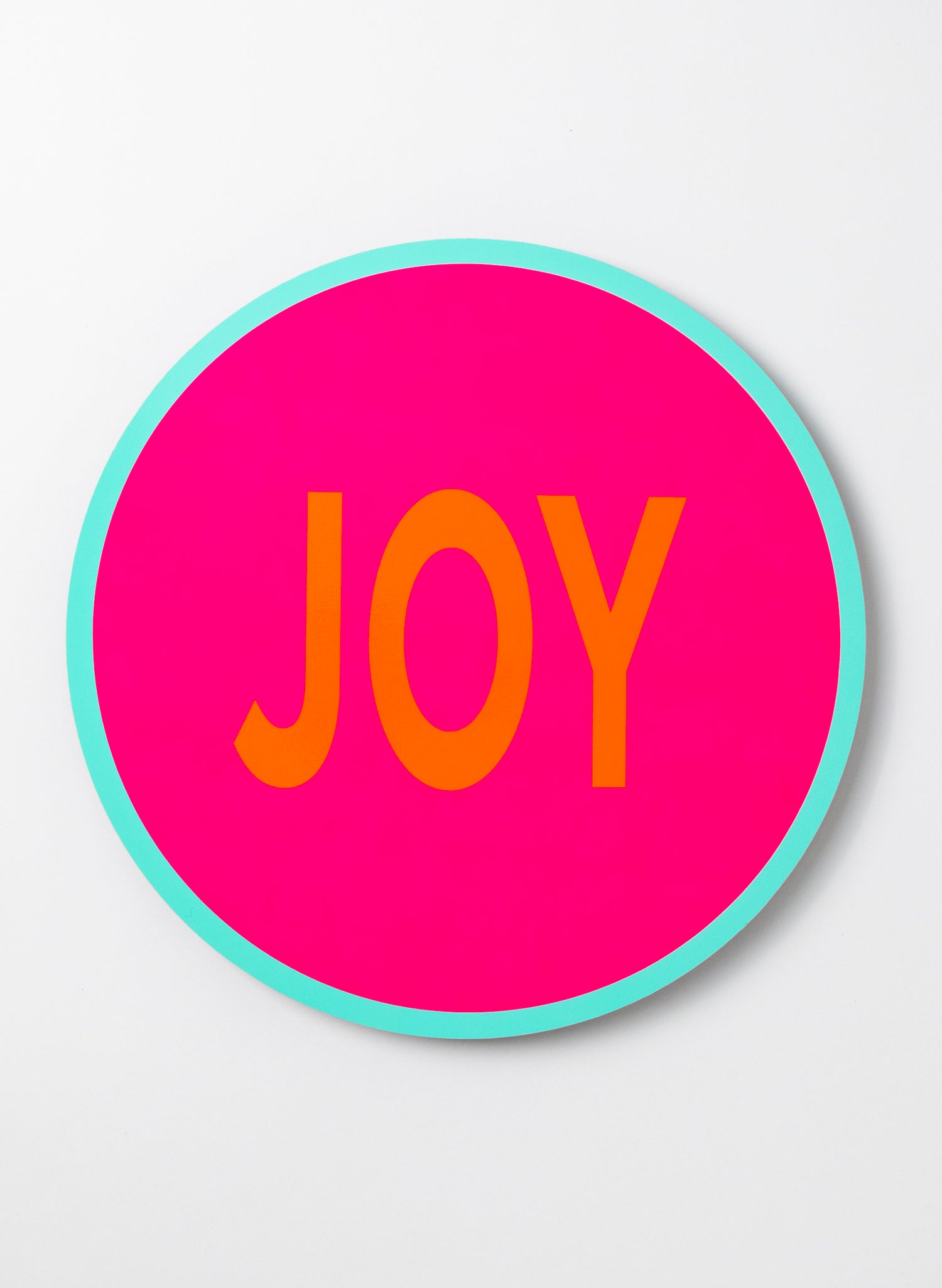 Joy (Orange on Pink) - Fluro Sign