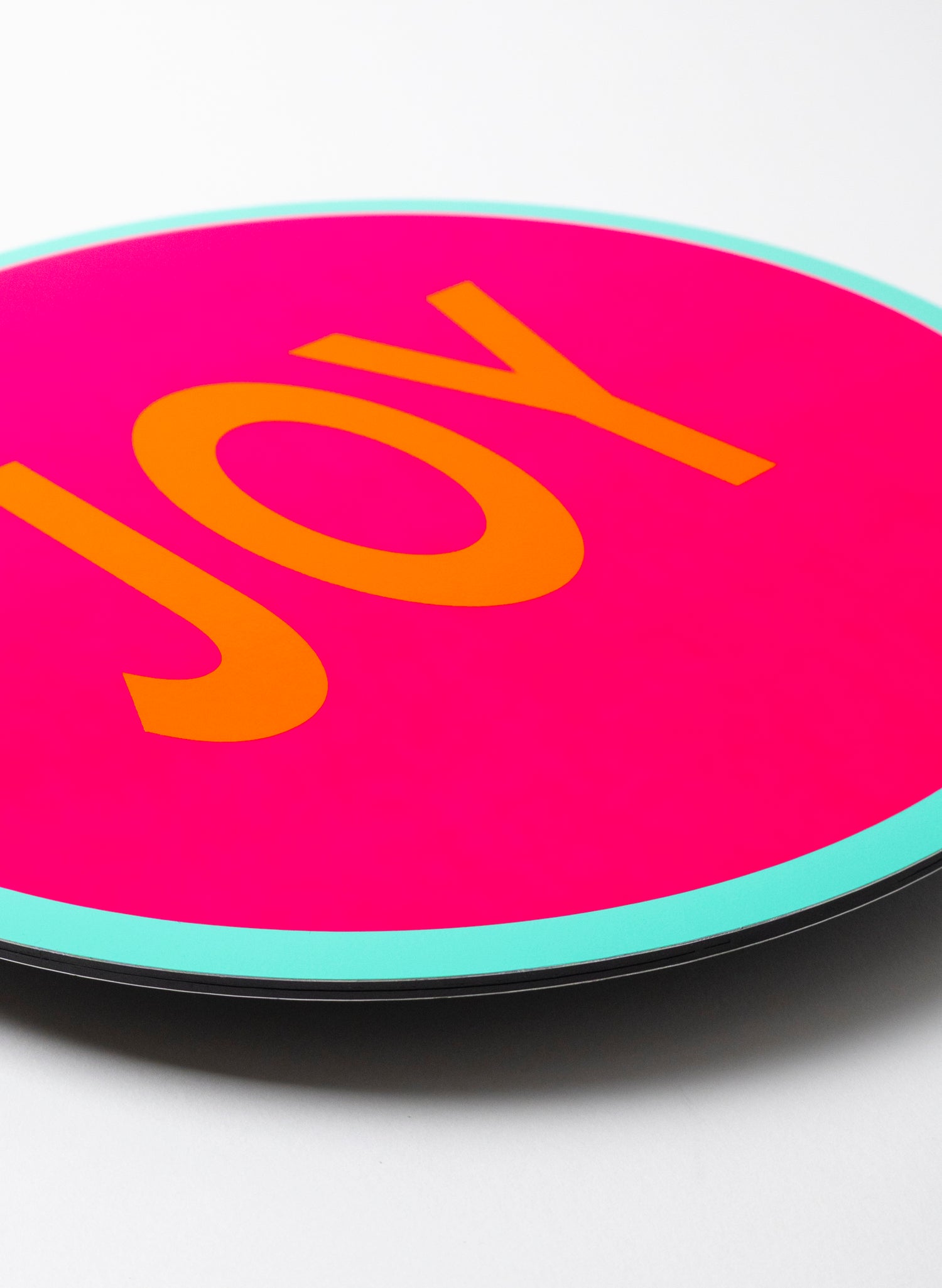 Joy (Orange on Pink) - Fluro Sign