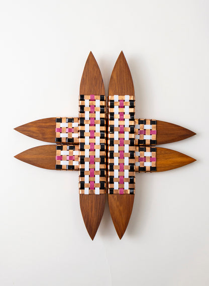8 Point Whetū Pink, White, Black