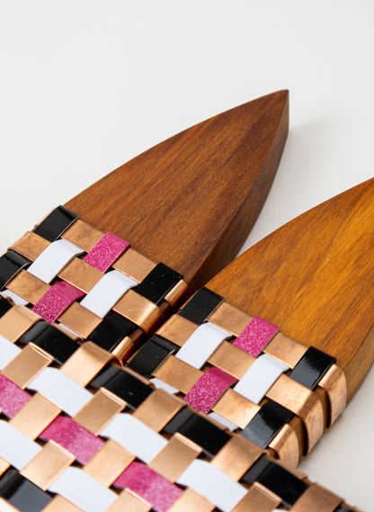 8 Point Whetū Pink, White, Black