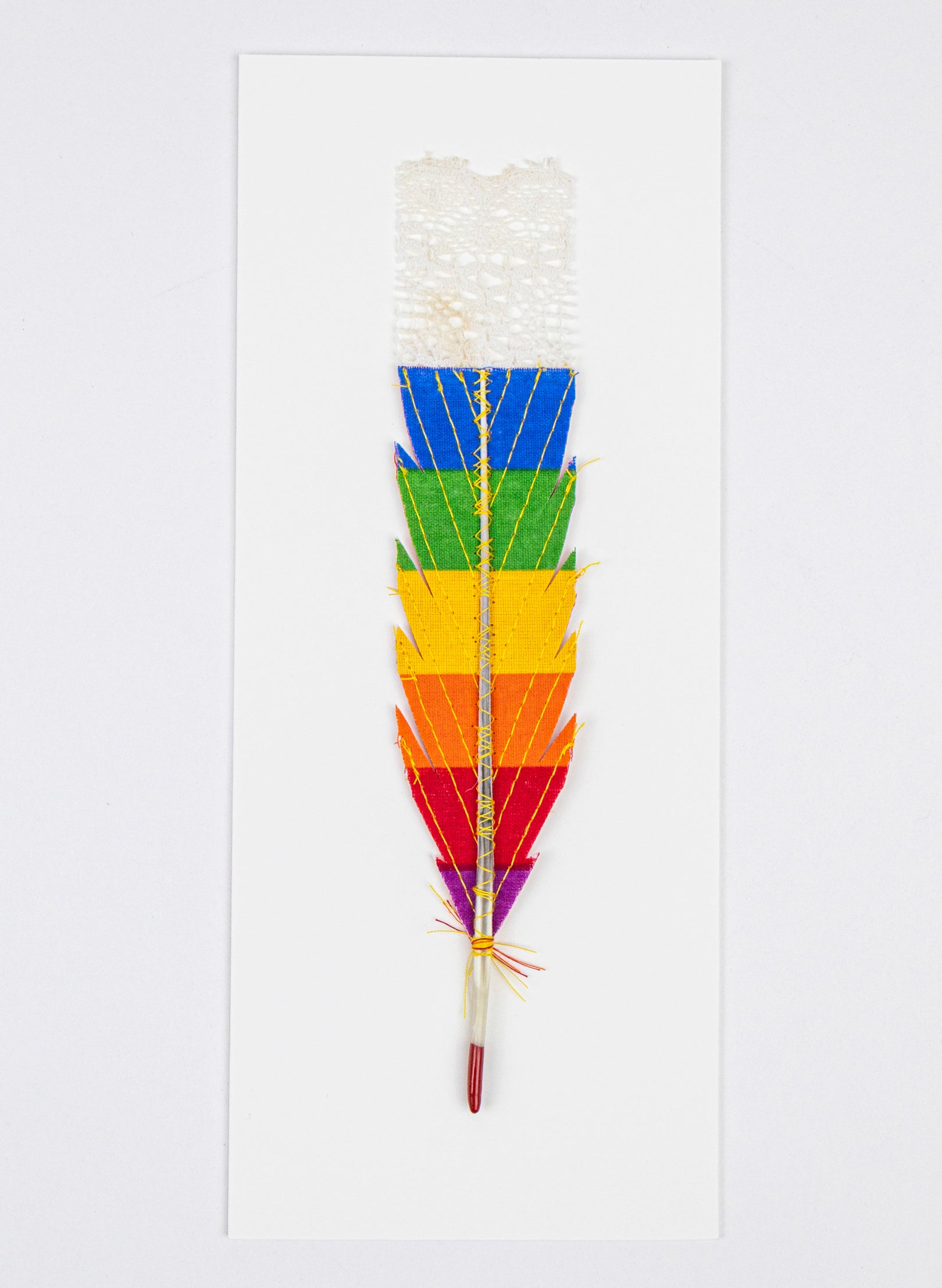 Single Huia Feather Framed