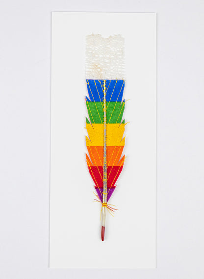 Single Huia Feather Framed