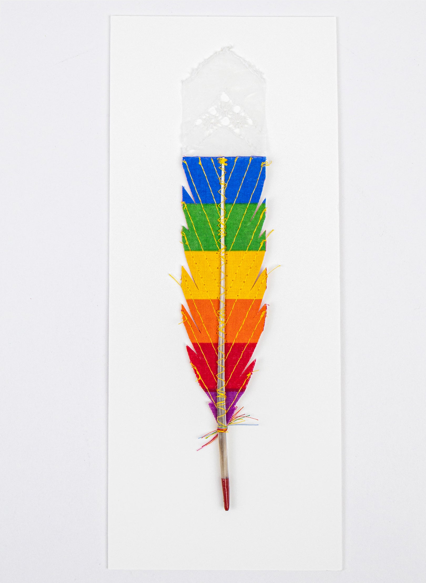 Single Huia Feather Framed