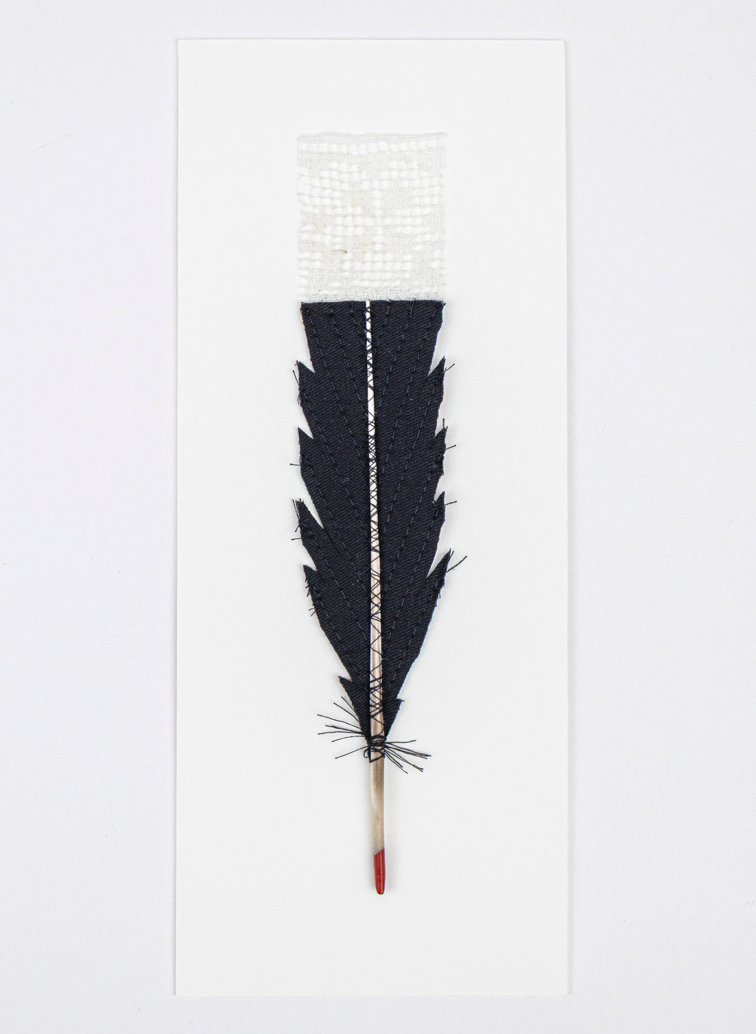 Single Huia Feather Framed