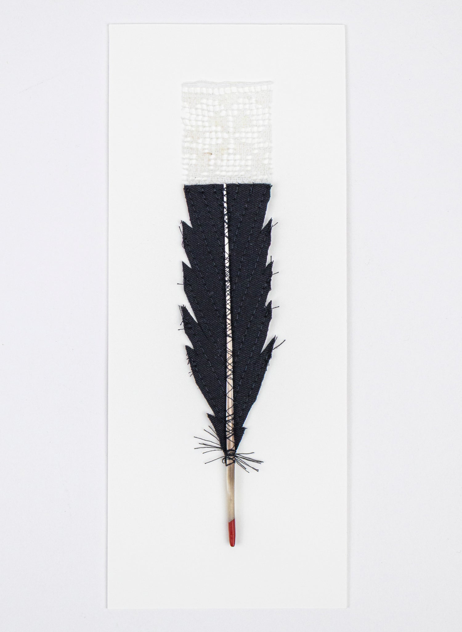 Single Huia Feather Framed