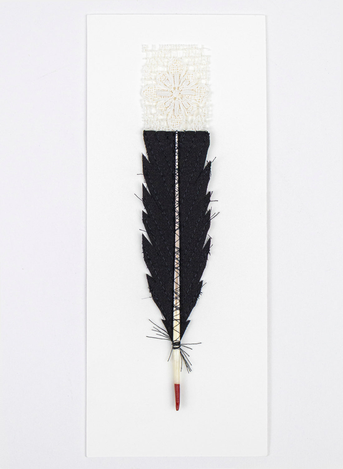 Single Huia Feather Framed