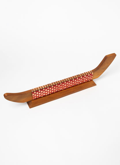 Reds and Copper Waka on Plinth