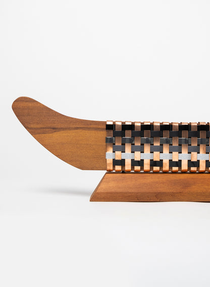 Black and Silver Waka on Plinth
