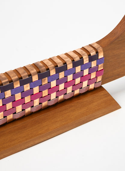 Pink and Purple Copper Waka on Plinth