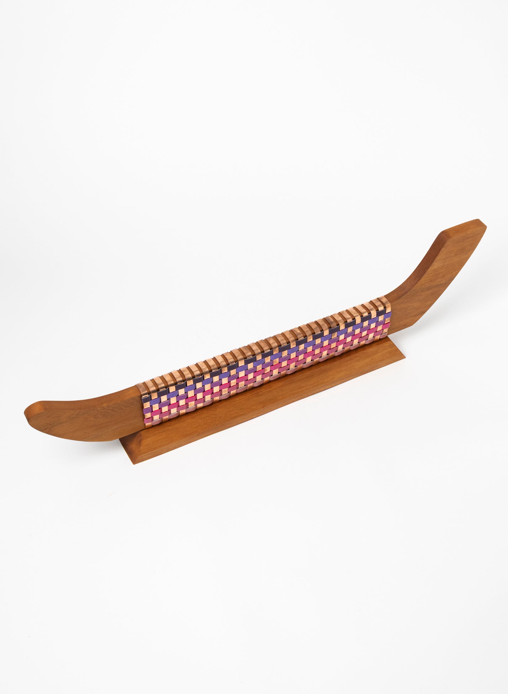 Pink and Purple Copper Waka on Plinth