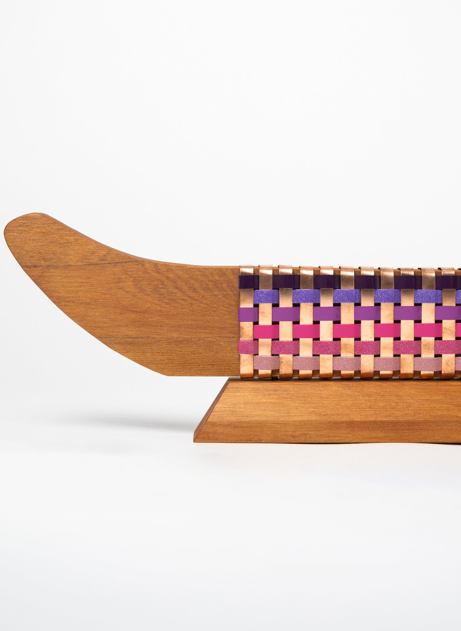 Pink and Purple Copper Waka on Plinth
