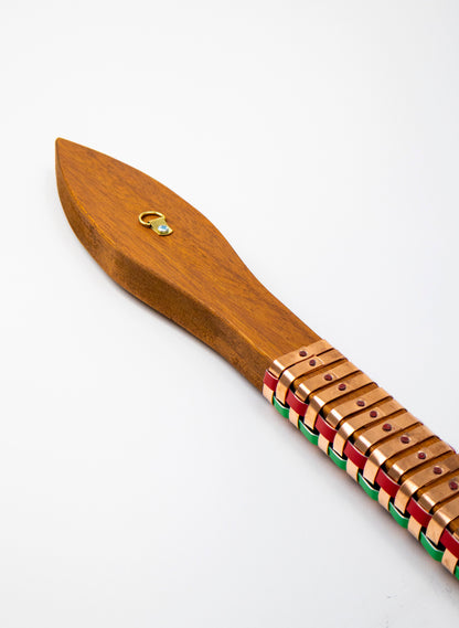 Green, Blue and Red Taiaha