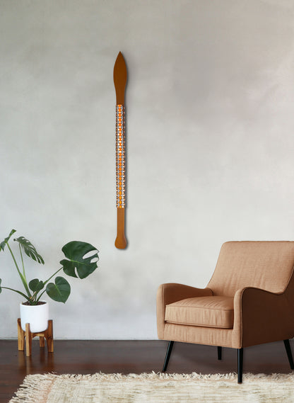 Orange, Grey and Copper Taiaha