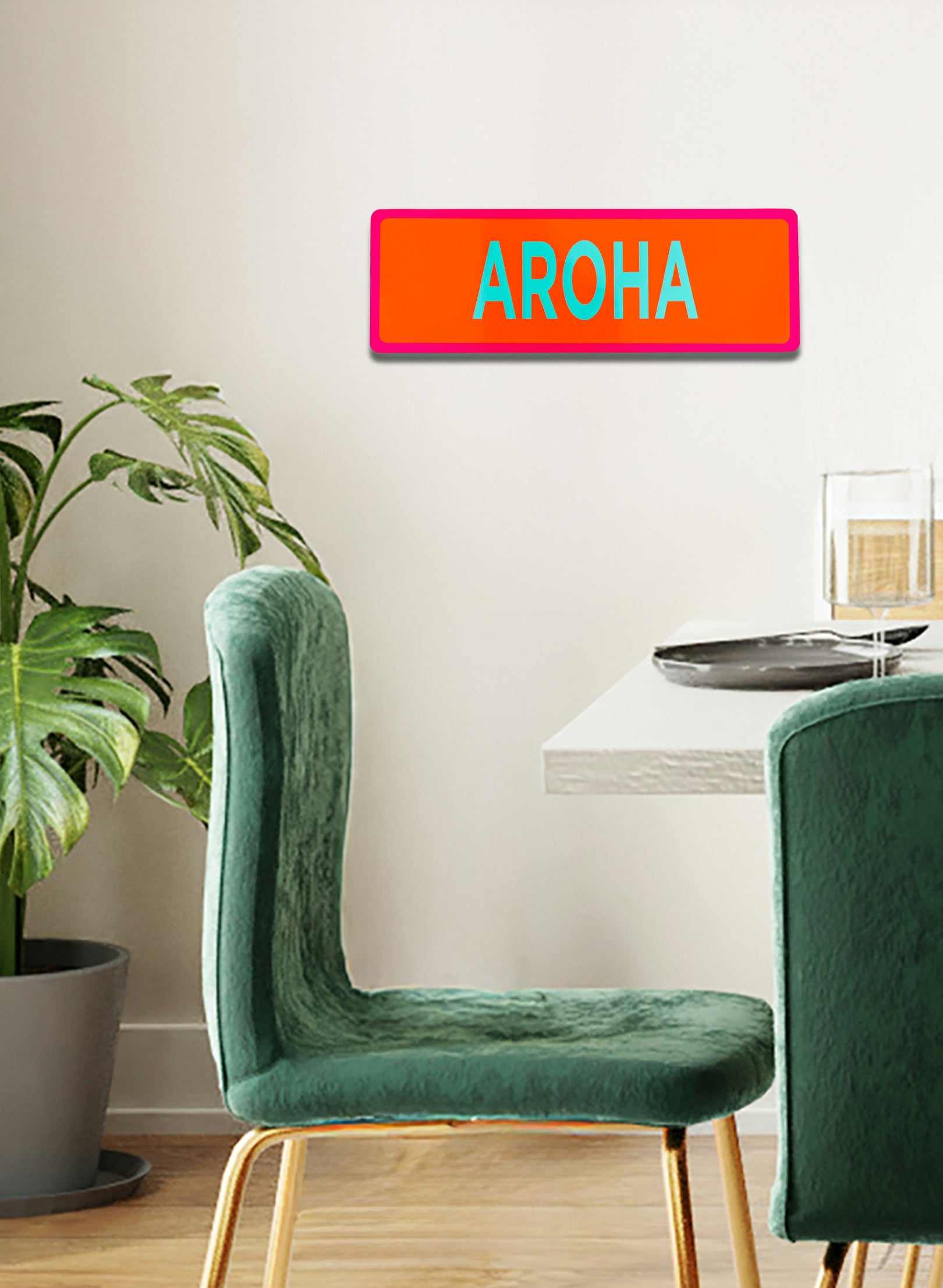 Aroha Sign - Fluro Sign