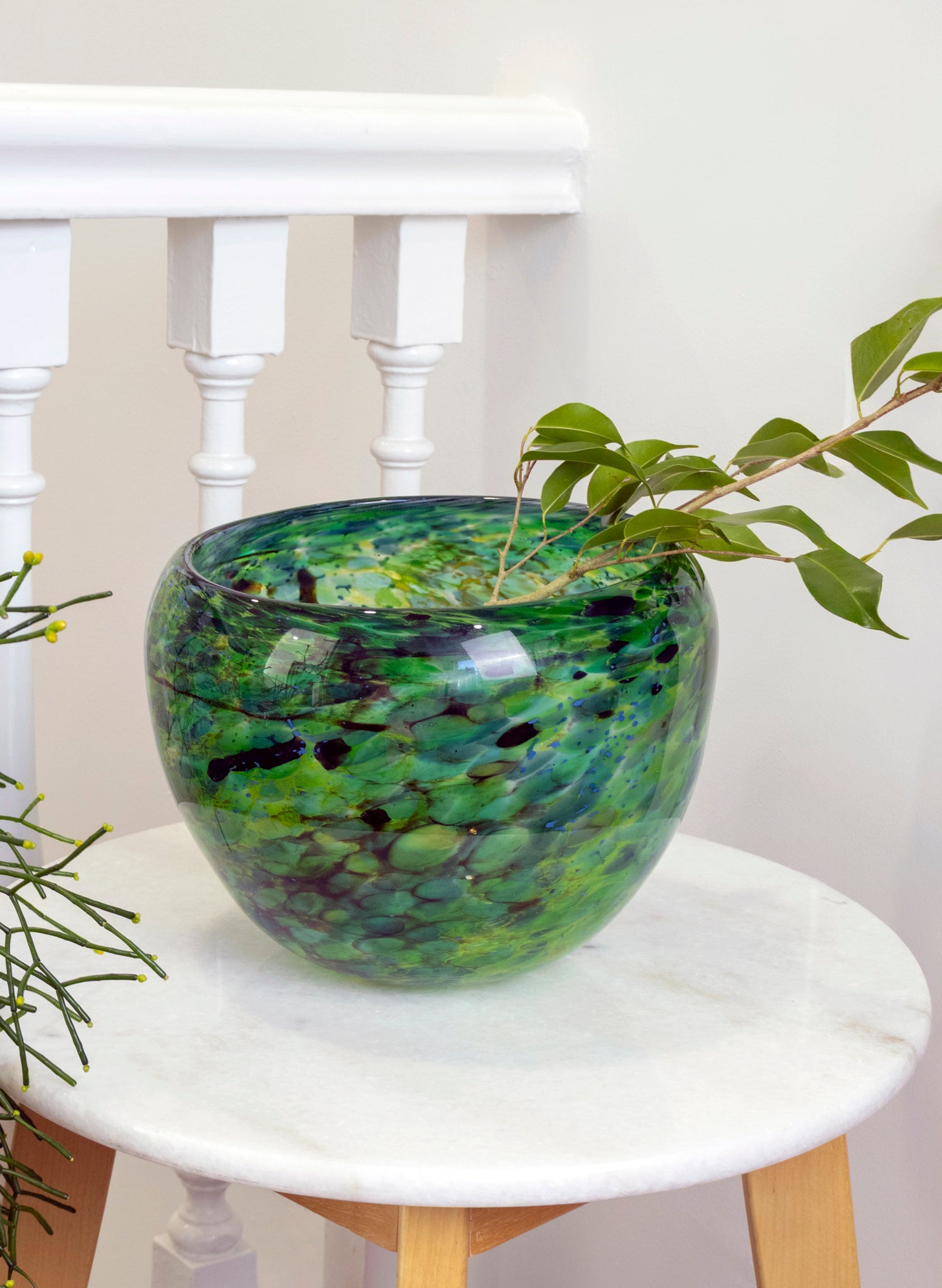 Greenstone Glass Boulder Bowl