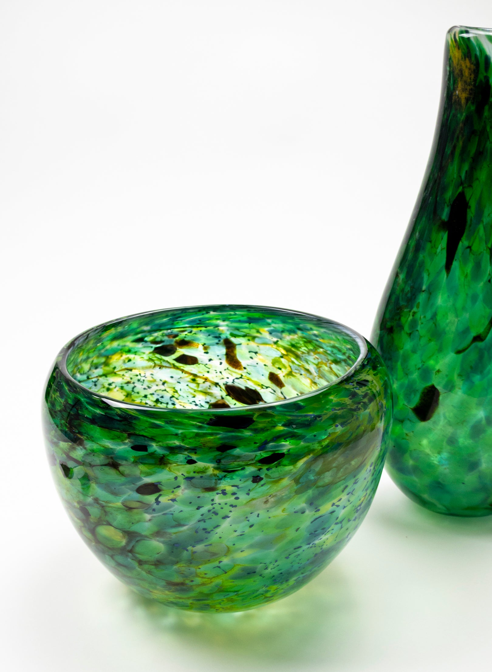 Greenstone Glass Boulder Bowl