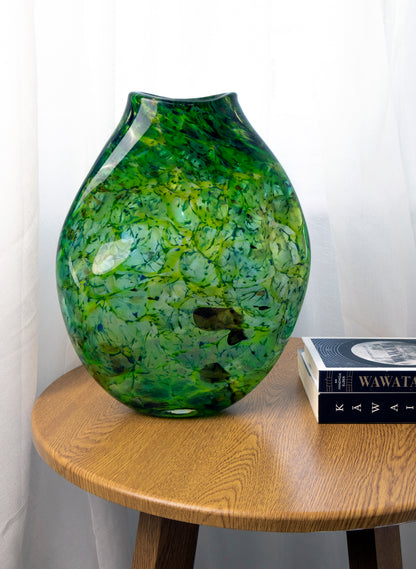 Thick Tall Greenstone Patu Form Vase