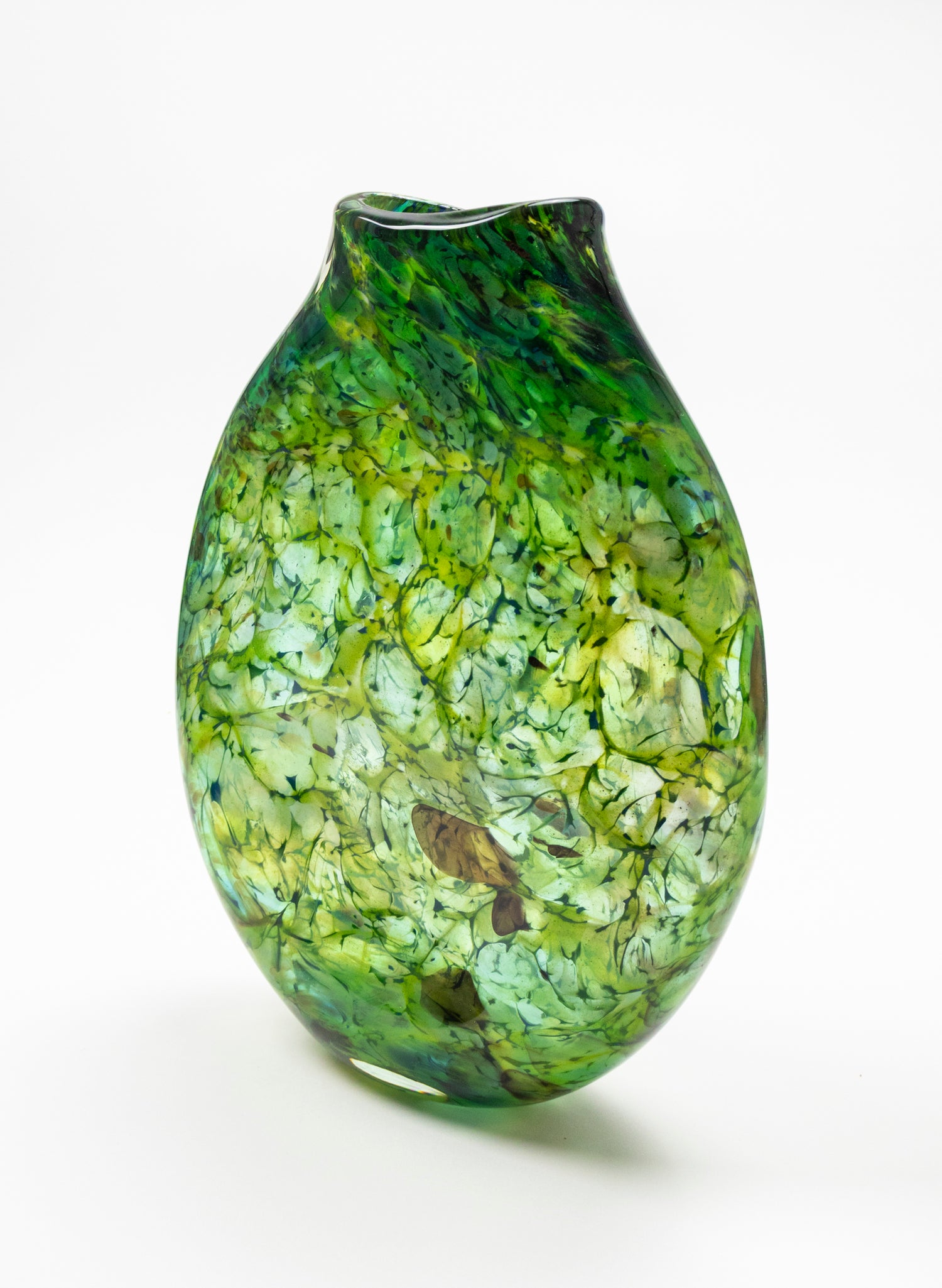 Thick Tall Greenstone Patu Form Vase