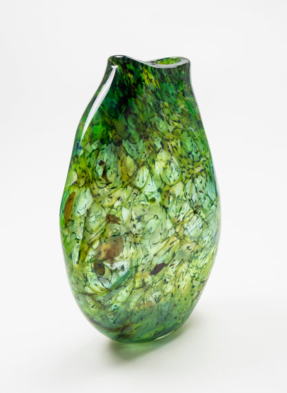 Thick Tall Greenstone Patu Form Vase