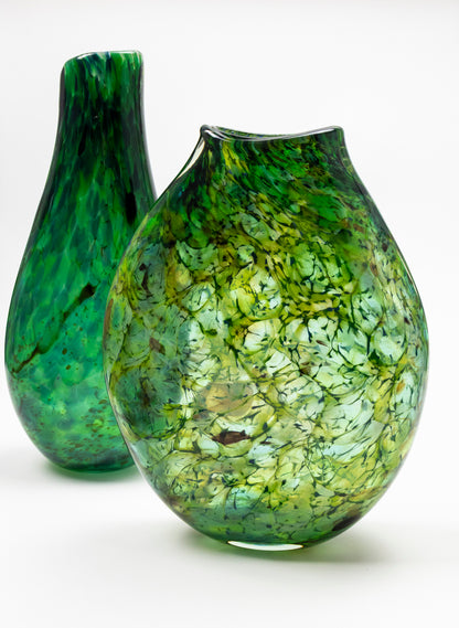 Thick Tall Greenstone Patu Form Vase