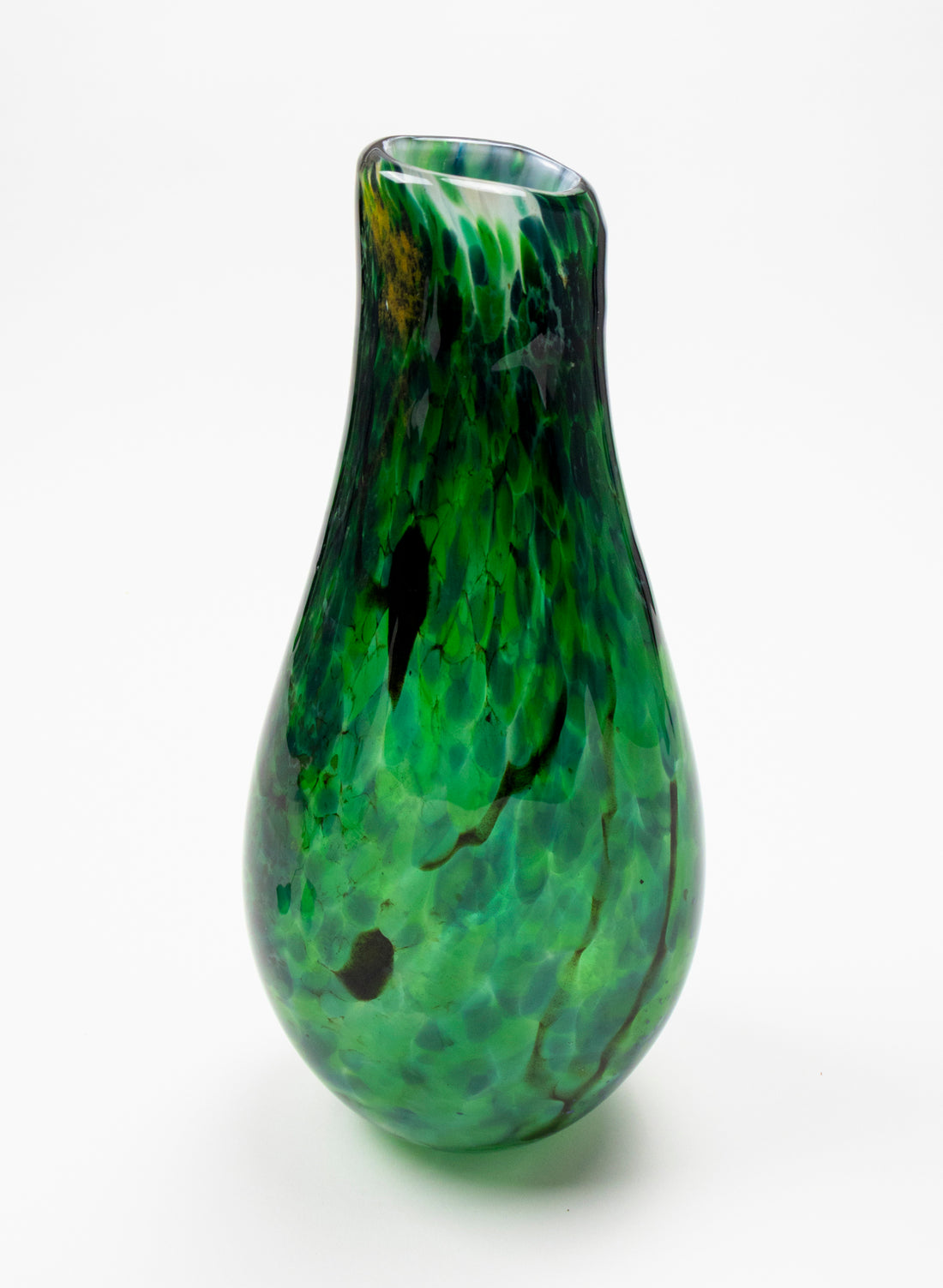 Tall Conical Form Greenstone Vase