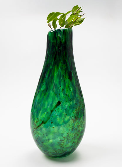 Tall Conical Form Greenstone Vase