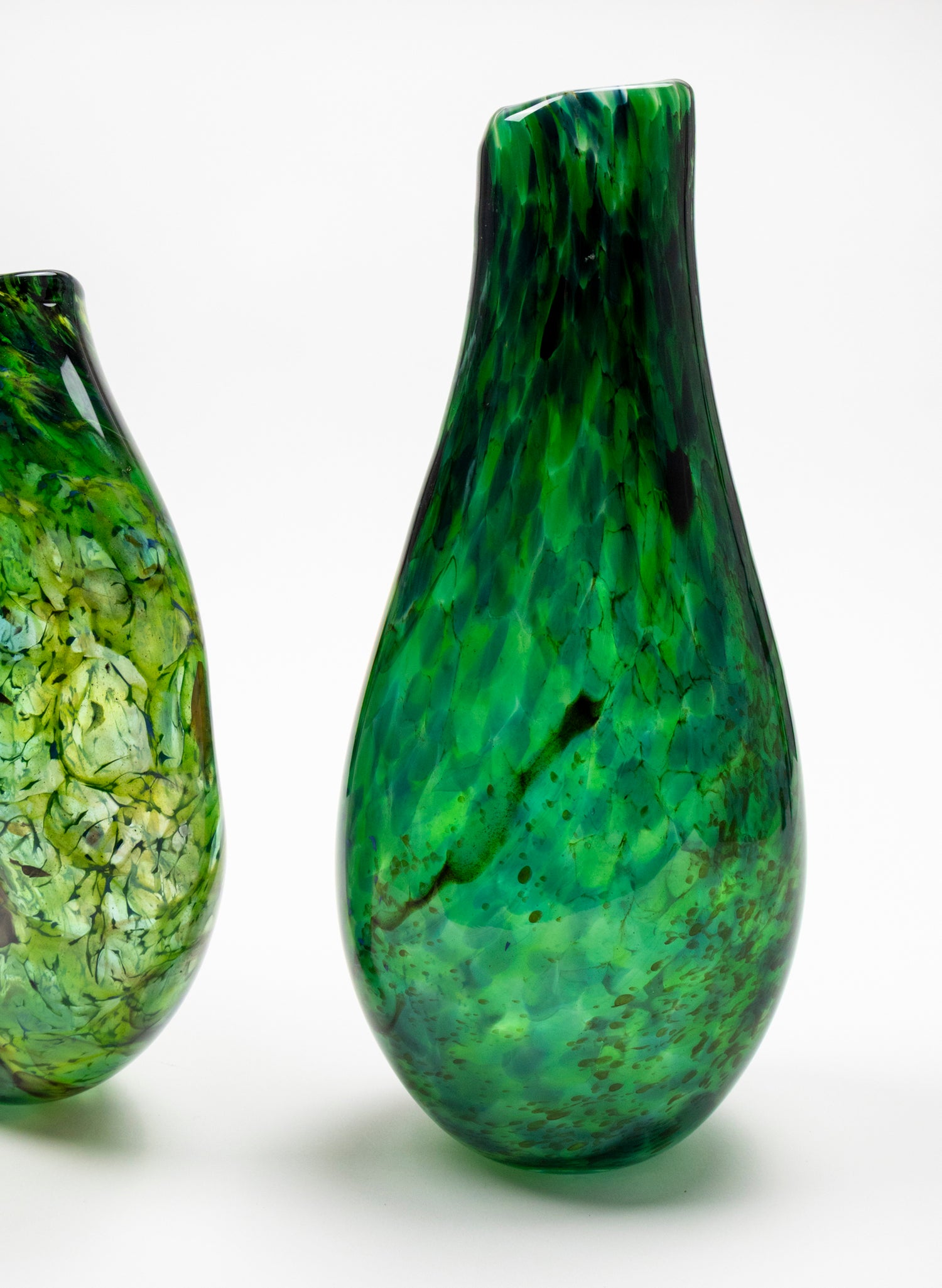 Tall Conical Form Greenstone Vase