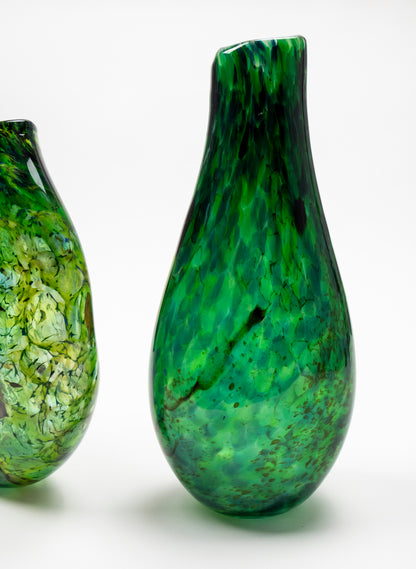 Tall Conical Form Greenstone Vase