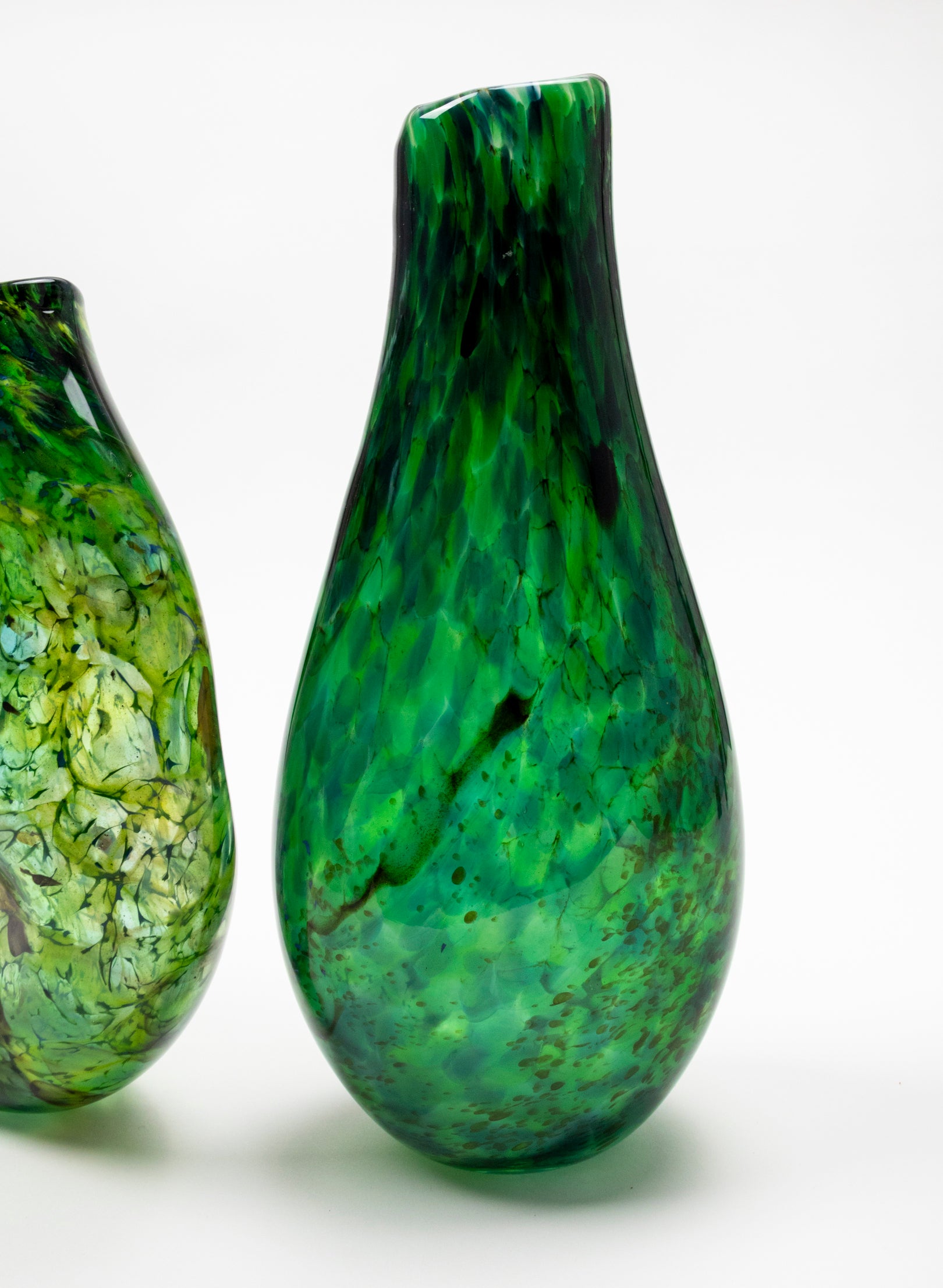 Tall Conical Form Greenstone Vase