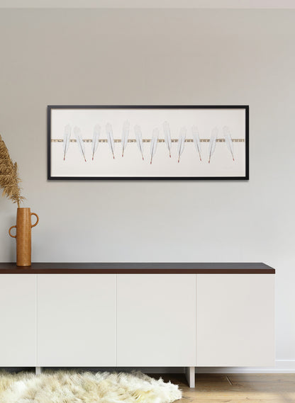 Beyond Measure - Huia Feathers Framed