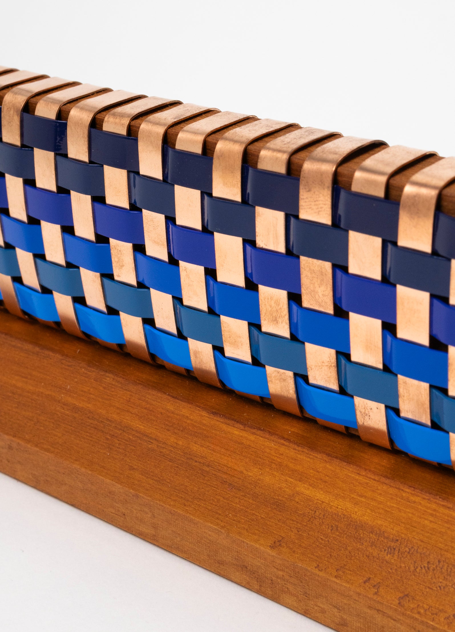 Blues and Copper Waka on Plinth
