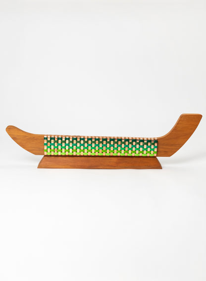 Greens and Copper Waka on Plinth