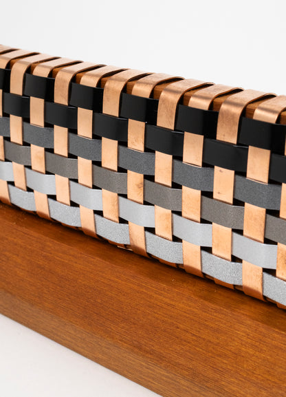 Black, Silver and Copper Waka on Plinth