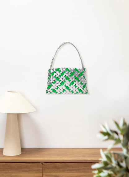 Green and Silver Aluminium Kete (14 End)