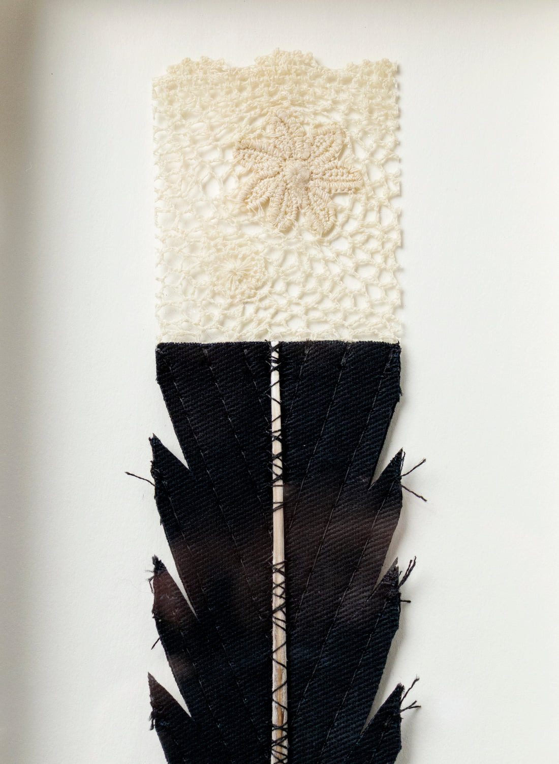Single Huia Feather Framed