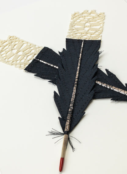 Small X Huia Feathers Framed