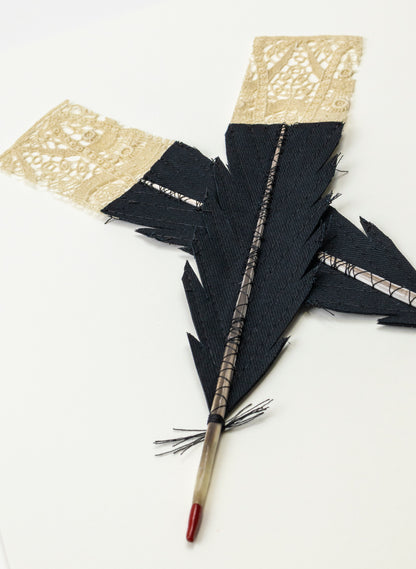 Small X Huia Feathers Framed