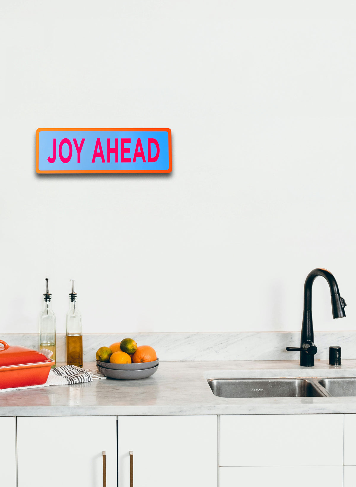 Joy Ahead - Fluro Sign