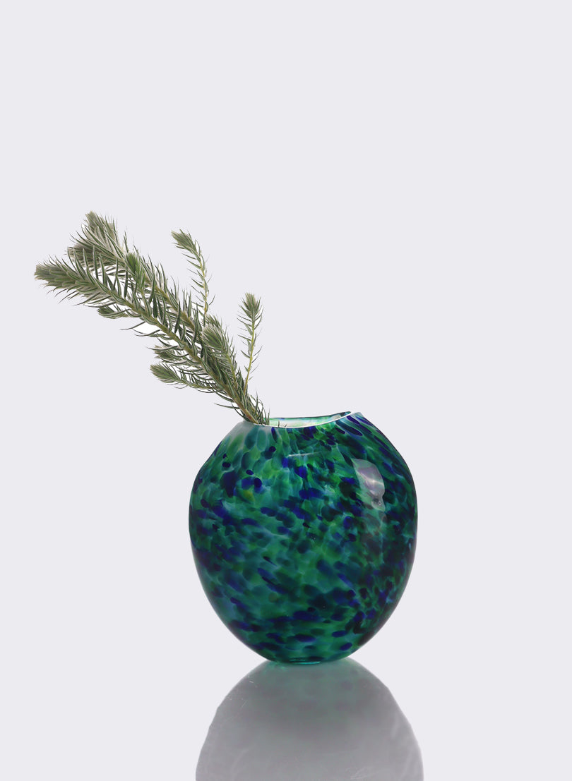 Greenstone Flat Form Vase - Small